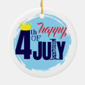 王冠の4th Of July セラミックオーナメント (裏面)