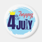 王冠の4th Of July マグネット (正面)