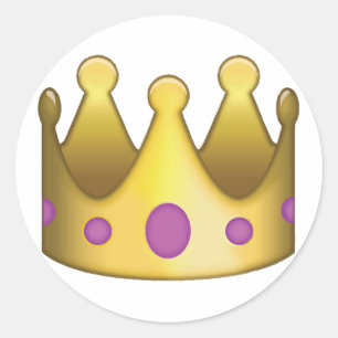 王冠のemoji ラウンドシール