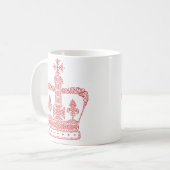 王冠または女王の冠 コーヒーマグカップ (正面左)