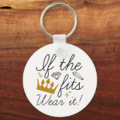 王冠もしが当たる。衣服だ! キーホルダー (正面)