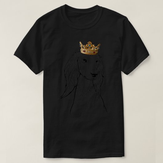 王冠をかぶったサルキドッグ Tシャツ (デザイン正面)