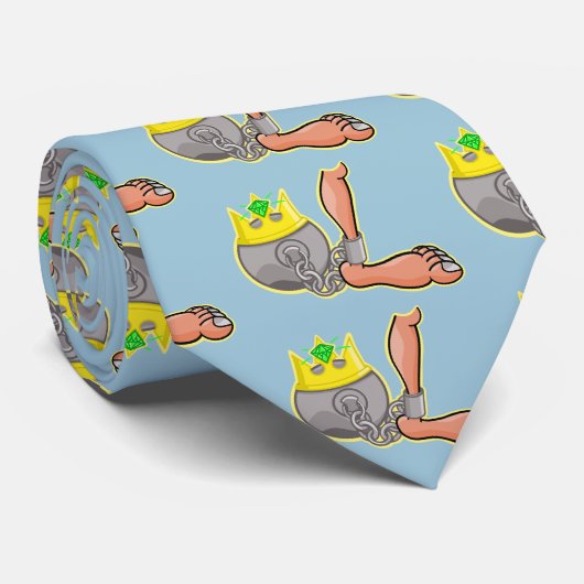 王冠をかぶったボールとチェーン ネクタイ (ロール)