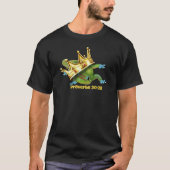 王冠をかぶったヤモリ - 箴言 Tシャツ (正面)