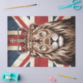 王冠をかぶったライオン、イギリス国旗の切り離し 薄葉紙 (クラフト)