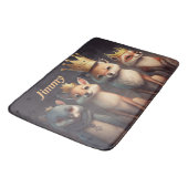 王冠をかぶった可愛い野生動物 バスマット (アングル)