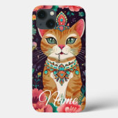 王冠をかぶった宝石の猫 Case-Mate iPhoneケース (裏面)