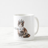 王冠をかぶった猫の女王 コーヒーマグカップ (正面右)