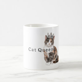 王冠をかぶった猫の女王 コーヒーマグカップ