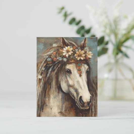 王冠をかぶった馬 ポストカード (スタンド正面)