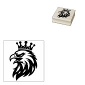 王冠をかぶった鷹のゴムスタンプ ラバースタンプ (押印)