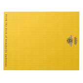 王冠をパーソナライズしたクイーンビー ノートパッド (正面)