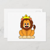 王冠を戴いたライオン ポストカード (正面/裏面)