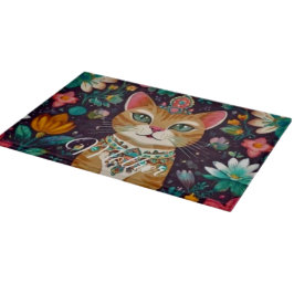 王冠を戴いた猫のジュエリー カッティングボード