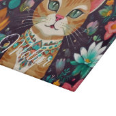 王冠を戴いた猫のジュエリー カッティングボード (角)