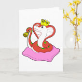 王冠を戴いた蛇の王 カード (黄色い花)