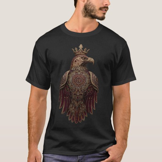 王冠を戴くロイヤルゴールデンイーグルTシャツ Tシャツ (正面)