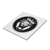 王冠を戴く燃え上がるライオン タイル (側面)