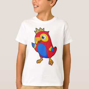 王冠を戴く王としてオウム Tシャツ