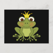 王冠を持つおとぎ話のカエルの王子 ポストカード (正面)