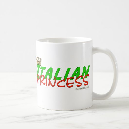 王冠を持つイタリアンなプリンセス コーヒーマグカップ (右)