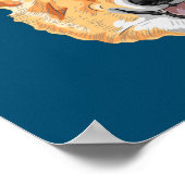 王冠を持つコルギ ポスター (角)