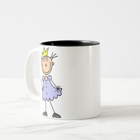 王冠を持つ小さいプリンセス ツートーンマグカップ (正面左)