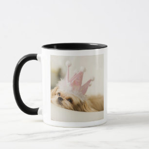 王冠を持つ犬 マグカップ