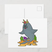 王冠を被ったキングとしてのセイル ポストカード (正面/裏面)