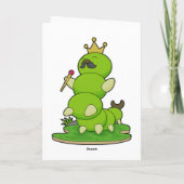 王冠を被ったケータピラー カード (裏面)