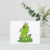 王冠を被ったケータピラー ポストカード (スタンド正面)