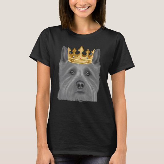 王冠を被ったノリッチ・テリア・ドッグ Tシャツ (正面)