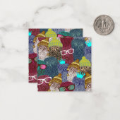 王冠を被ったフクロウ ノートカード (正面/裏面インサイチュ)