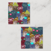 王冠を被ったフクロウ ノートカード (正面/裏面)