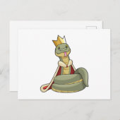 王冠を被ったヘビの王 ポストカード (正面/裏面)