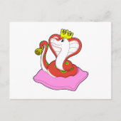 王冠を被ったヘビの王 ポストカード (正面)