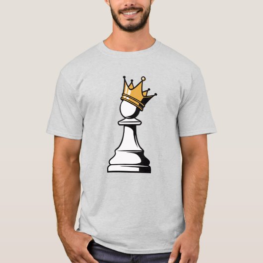 王冠を被ったポーン Tシャツ (正面)
