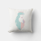 「王冠エレガント付きクイーン」パステルデザイン クッション (正面)