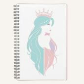 「王冠エレガント付きクイーン」パステルデザイン ノートブック (正面)
