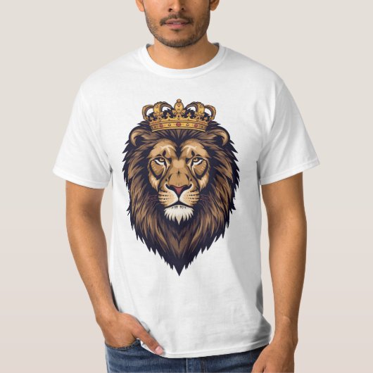 王冠エンブレム ライオン Tシャツ (正面)