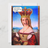 王冠カスタム付きホールクイーンの顔 招待状 (正面)