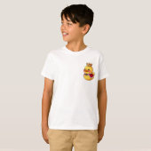 王冠ケープを着たロイヤルダックの子供服 Tシャツ (正面フル)