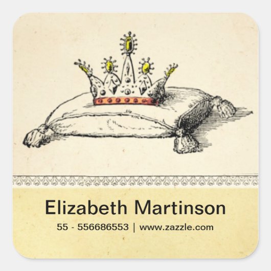 王冠シール スクエアシール (正面)