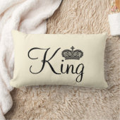 王冠パーソナライズされた文字デザイン ランバークッション (ブランケット)