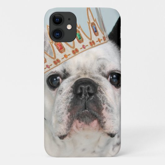 王冠フランスの付きブルドッグ Case-Mate iPhoneケース (裏面)