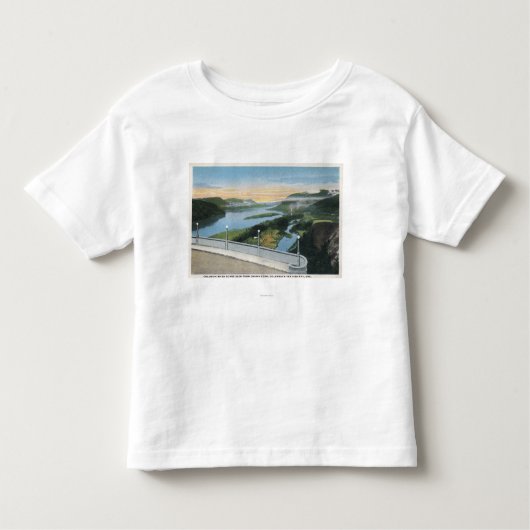 王冠ポイントからのコロンビア川の峡谷の眺め、 トドラーTシャツ (正面)