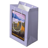 王冠ポイントとのコロンビア川の峡谷場面 ミディアムペーパーバッグ (裏面アングル)