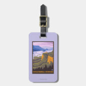 王冠ポイントとのコロンビア川の峡谷場面 ラゲッジタグ (正面縦)