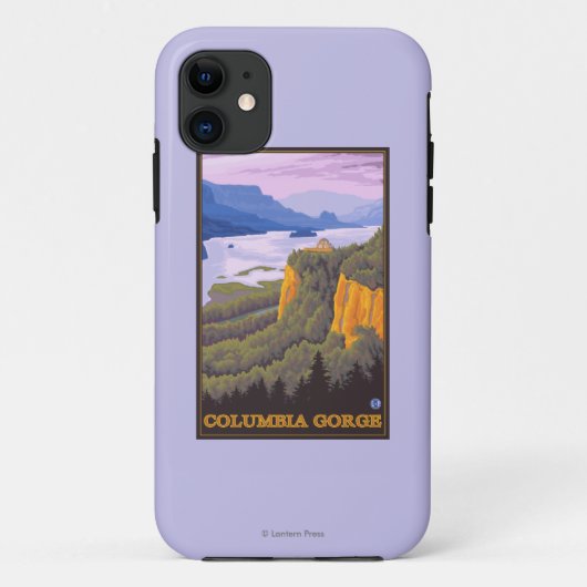 王冠ポイントとのコロンビア川の峡谷場面 Case-Mate iPhoneケース (裏面)