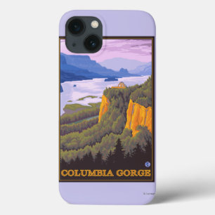王冠ポイントとのコロンビア川の峡谷場面 iPhone 13ケース